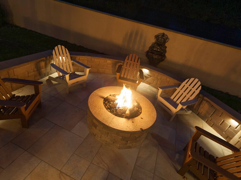 outdoor fire pit installation